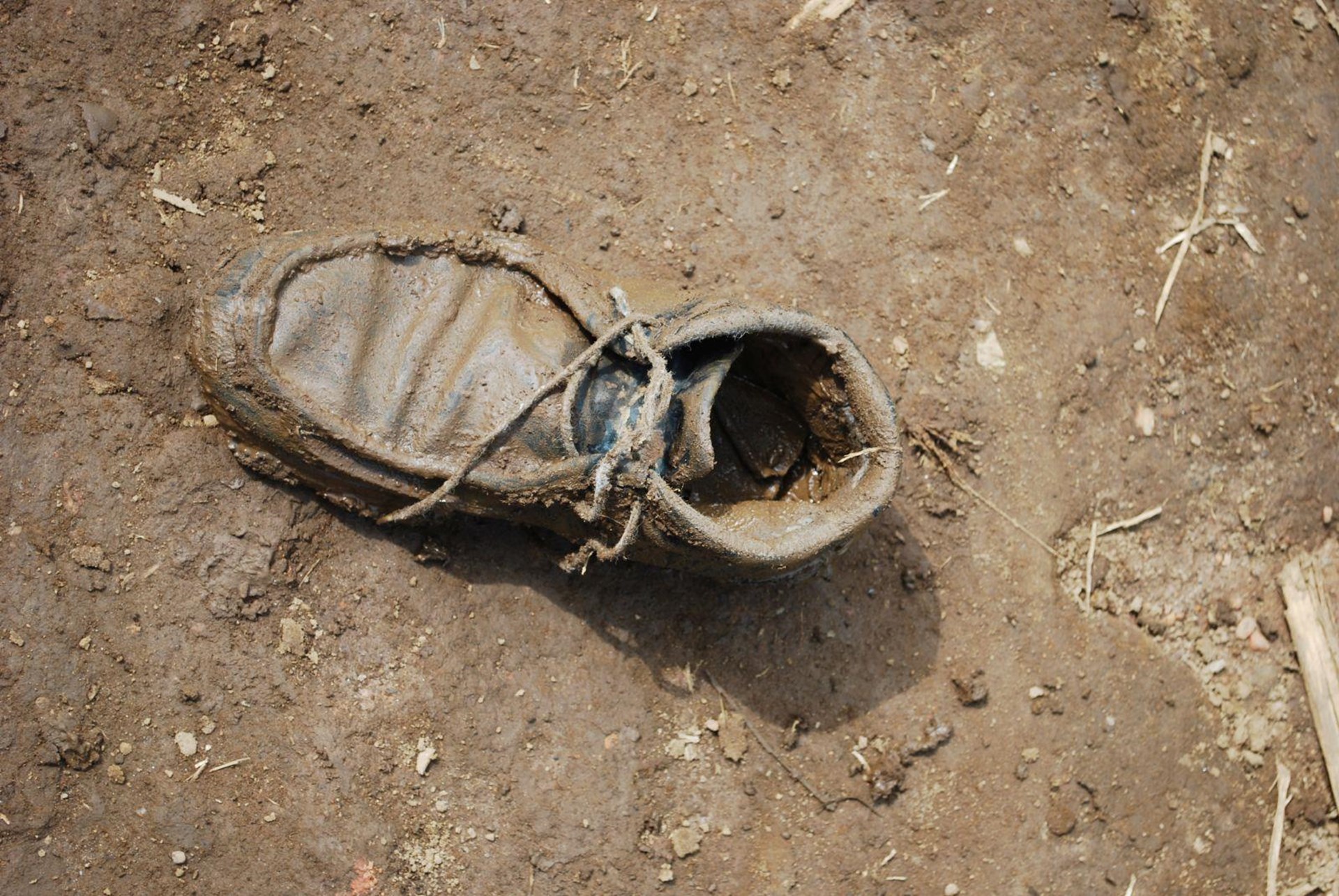 Ein verstaubter Schuh